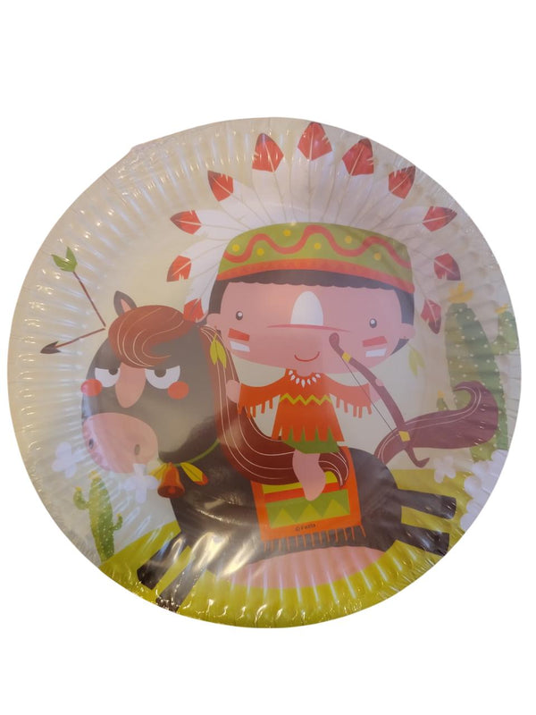 Papirnati krožniki - Indijanci, 23 cm