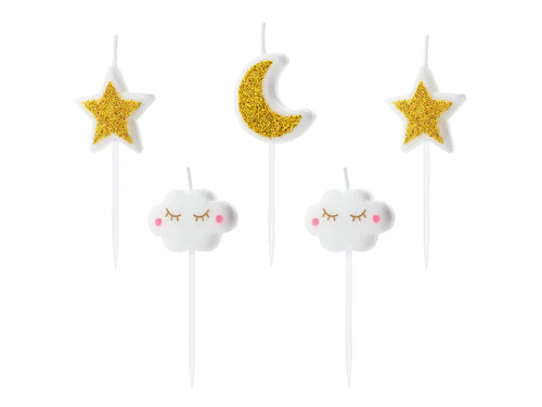 Svečke za torto – Little Star, 5 kosov, 7 cm
