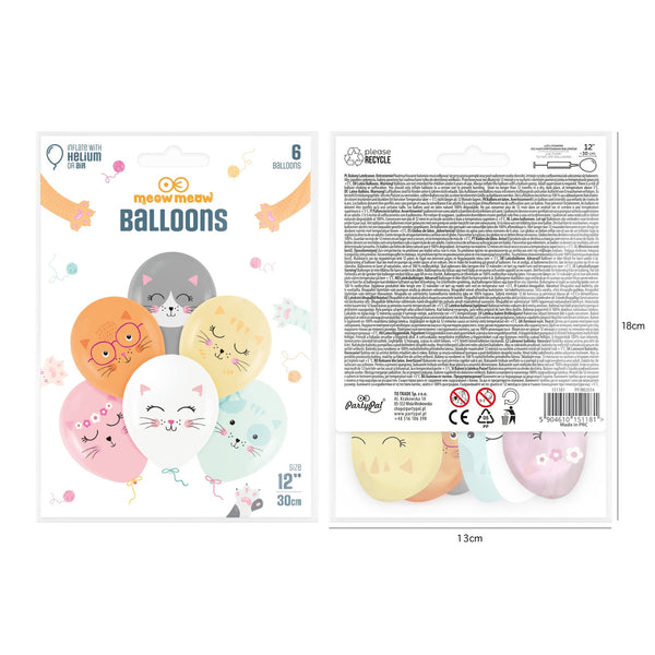 Latek baloni mucek - 6 kom