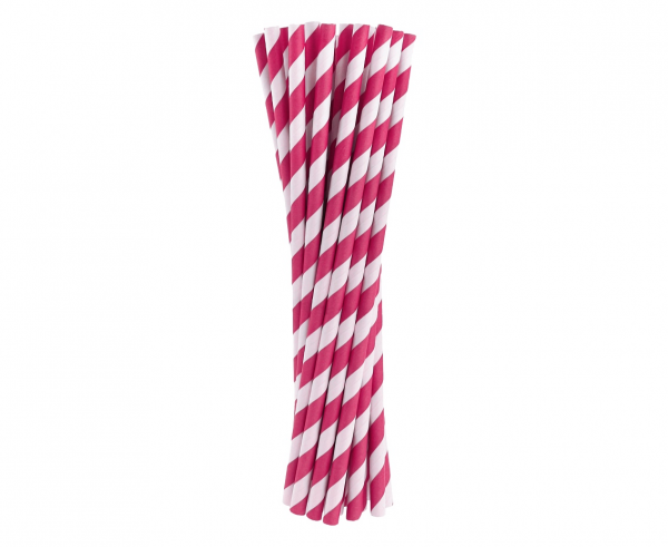 Papirnate slamice - Milkshake, magenta barva