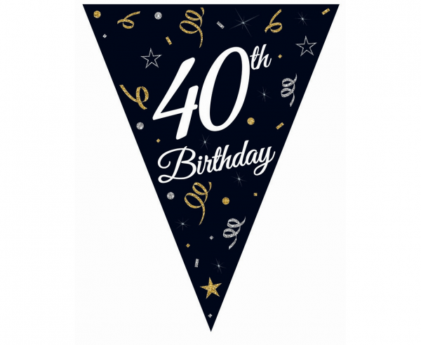 Girlanda zastavice - 40th Birthday