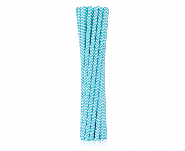 Papirnate slamice - Light blue chevron