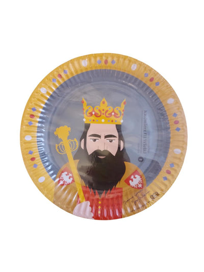 Papirnati krožniki - Kraljeva zabava, 6 kom