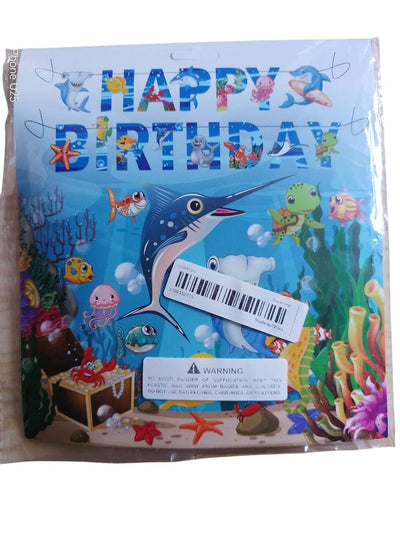 Viseči napis - Happy Birthday, morski svet