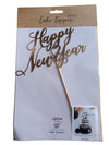 Topper za torto - Happy New Year, zlat