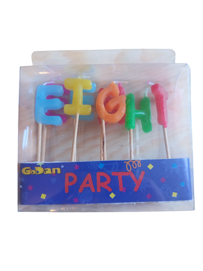 Svečke za torto - osemnajst, barvite črke
