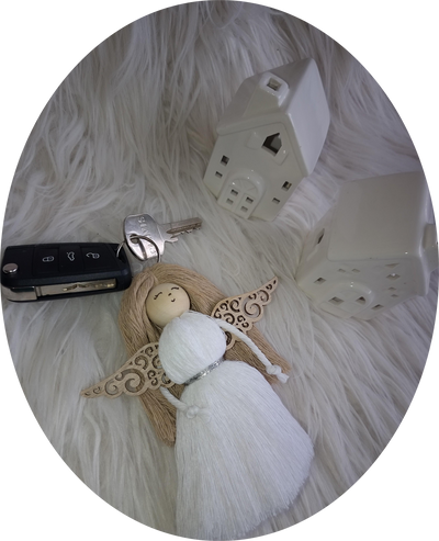 Obesek - Angel za srečo, ročno delo - Mojbalon