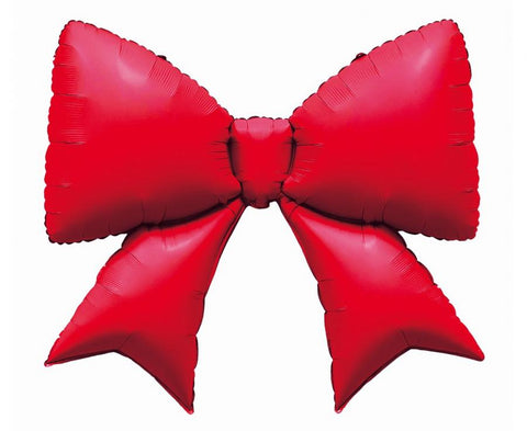 Folijski balon mašna – rdeča, 77 cm