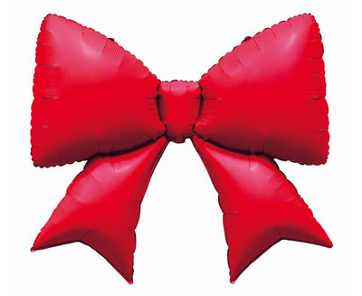 Folijski balon mašna – rdeča, 77 cm