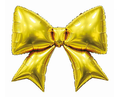 Folijski balon mašna – zlata, 77 cm