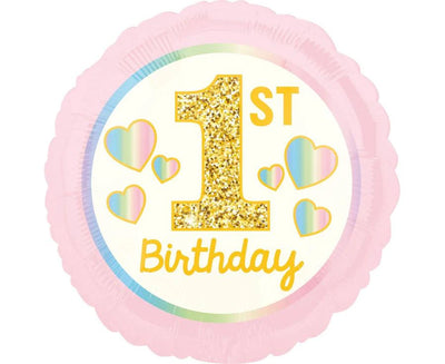 Okrogli Folija Balon - 1st Birthday
