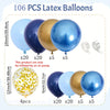 Girlanda iz balonov - Navy Blue barva, 106 balonov - Mojbalon