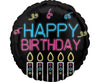 Balon folija - Happy birthday, 43 cm