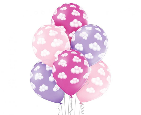 Baloni iz lateksa - oblački 30cm, 6 balonov