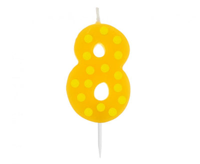 Svečka št.8 - Rumena s pikami
