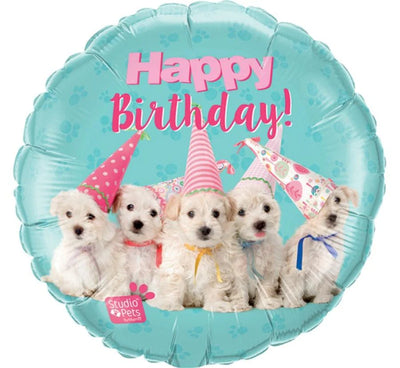 Okrogli Folija Balon - Puppies