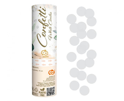 Strelec konfetov - beli krogci