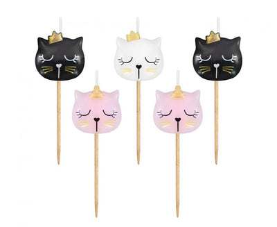 Svečke za torto - Mucke, 5 kom