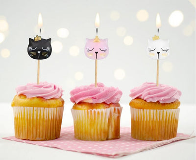 Svečke za torto - Mucke, 5 kom