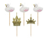 Svečke za torto - Labodi in zlata krona