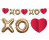 Viseč napis XO XO papirnata girlanda - 200 cm