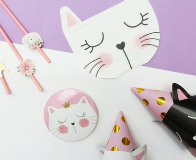 Papirnati servieti - mucek, beli in roza