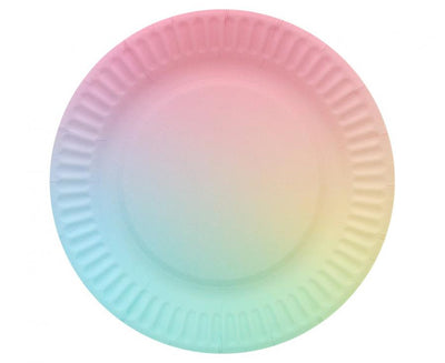 Papirnati krožniki - mavrični, 6 kom