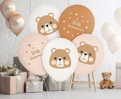 Baloni iz lateksa – Medvedek, roza, 30 cm