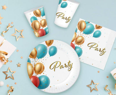 Papirnate Serviete - Beli z napisom Party, 20kom