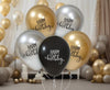 Baloni iz lateksa, za rojstni dan, platinaste zlate, srebrne in črne barve, 30cm