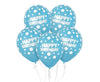 Baloni iz lateksa, modri s pikami, vse najboljše, 10 kom