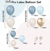 Girlanda iz balonov - Modro bela, 117 balonov - Mojbalon