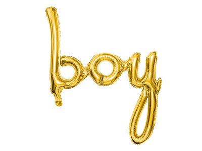 Viseč Napis Iz Balonov - Boy, Gold