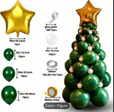 Set balonov - Božično drevo