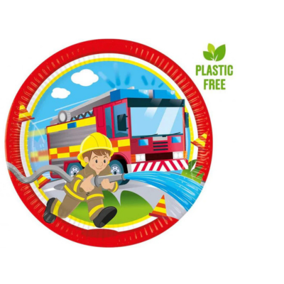 Papirnati krožniki – Gasilec, 8 kos - Mojbalon