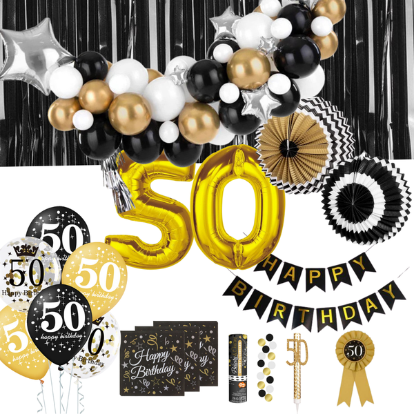 Rojstnodnevni set - PREMIUM popoln komplet za 50. rojstni dan