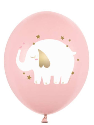 Baloni iz lateksa – Slonček, roza, 5 kom