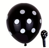 Baloni iz lateksa - črni balon bele pike 30cm, 10 balonov - Mojbalon
