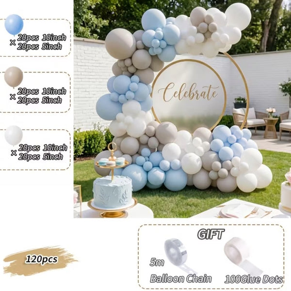 Girlanda iz balonov – modra, 120 balonov - Mojbalon
