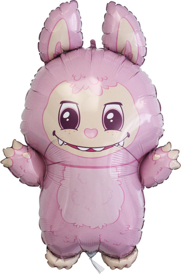 Balon folija - Labubu, roza brave, 60 cm