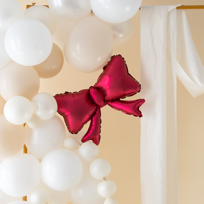 Balon Folija - Pentlja, rdeča, 3 kom - Mojbalon