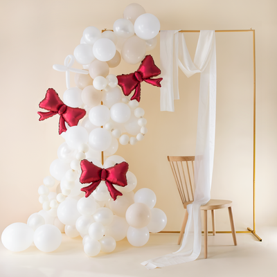 Balon Folija - Pentlja, rdeča, 3 kom - Mojbalon