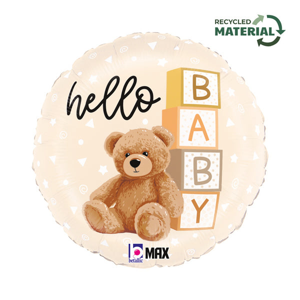 Balon folija - Hello Baby, medved, 46cm