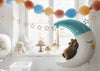 Balon folija luna z medvedom 86 cm