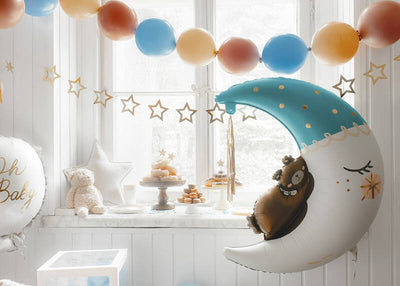 Balon folija luna z medvedom 86 cm