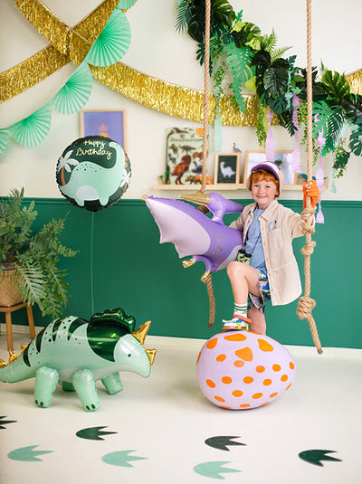 Balon folija "Happy Birthday" Dino, 35 cm - Mojbalon