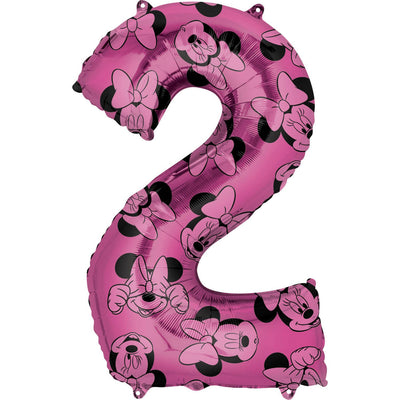 Balon za rojstni dan, številka 2, Minnie Mouse, 66cm