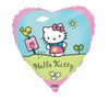 Balon folija - V obliki srca Hello Kitty na vrtu