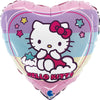 Balon folija - V obliki srca Hello Kitty z zvezdico