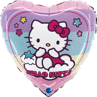 Balon folija - V obliki srca Hello Kitty z zvezdico